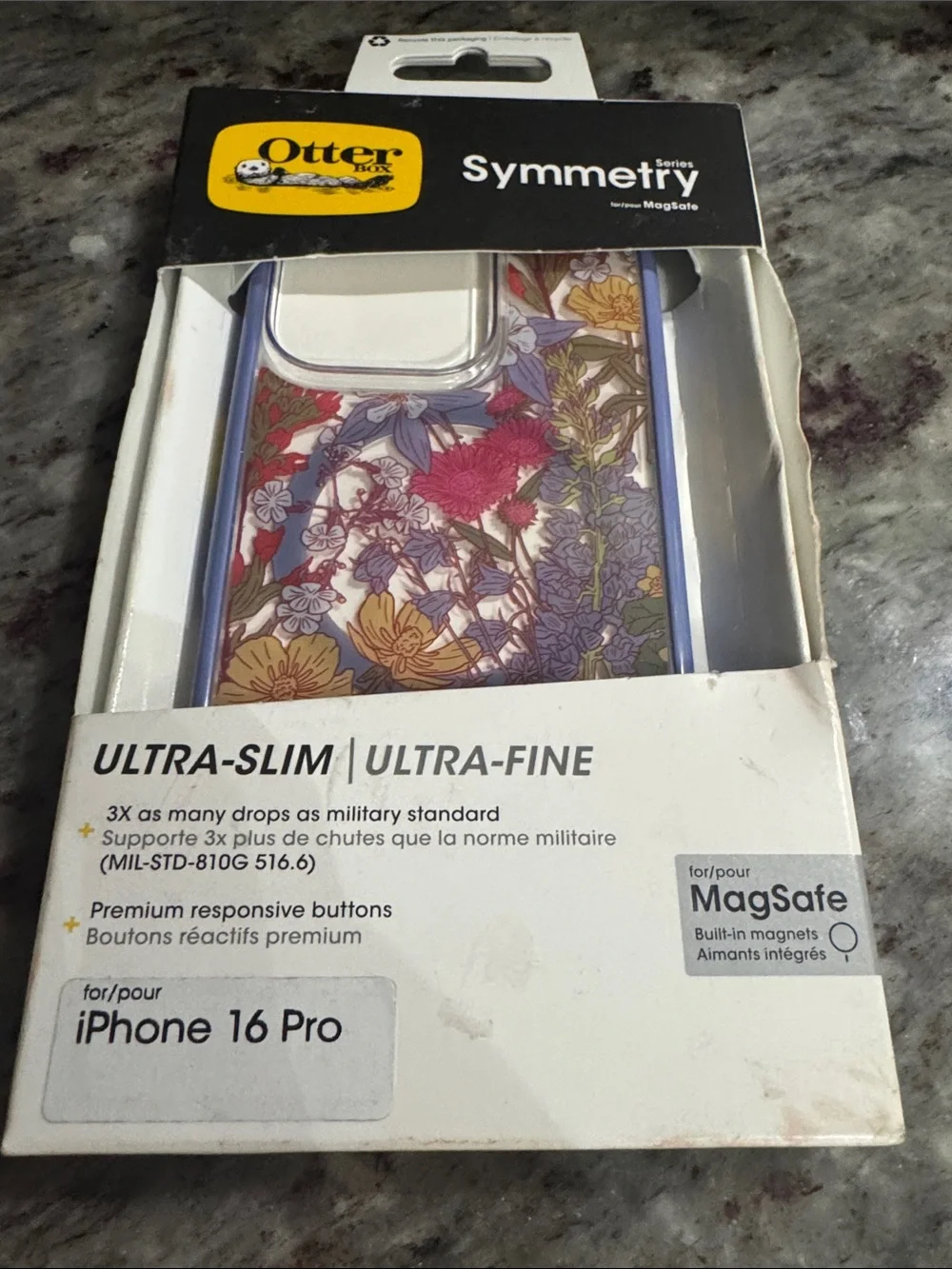 OtterBox Symmetry Series Floral Case for iPhone 16 Pro - Wildflower